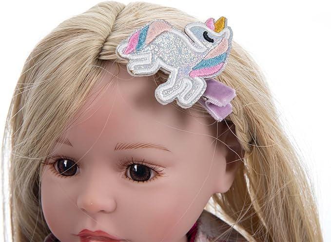 AG Doll Clothes Set, Hooded Jacket, Unicorn Hairpin, 18" Girl Dolls