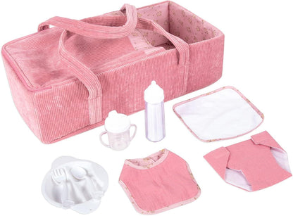 Doll Carrier Crib Set, Feeding Accessories, Fits 16-18 Inch Dolls