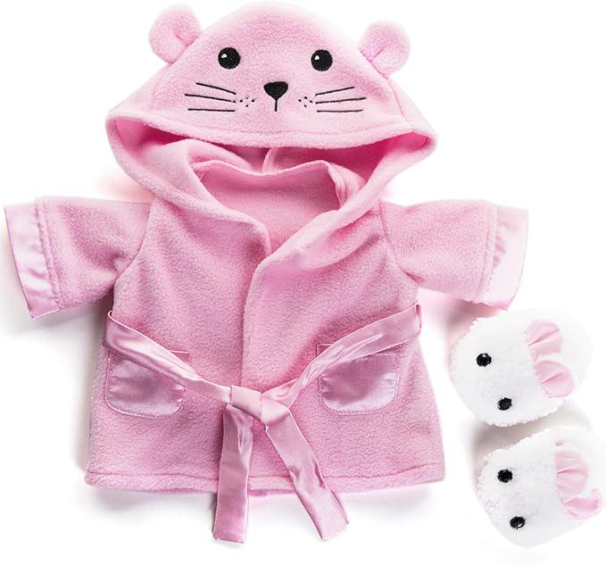 Plush Husky Dog Toy in Pajamas, Sleepwear & Bunny Slippers