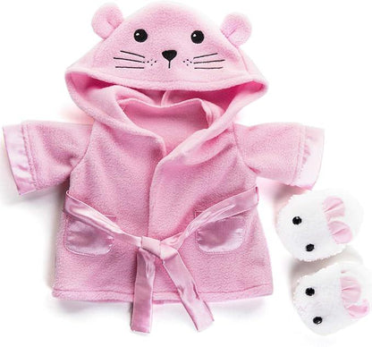 Plush Husky Dog Toy in Pajamas, Sleepwear & Bunny Slippers