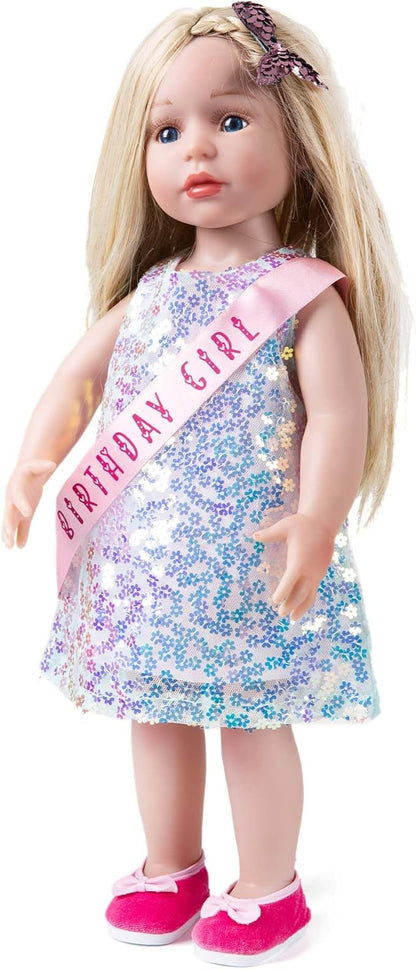 Birthday Girl Sparkle Set – 3-Piece Doll Outfit