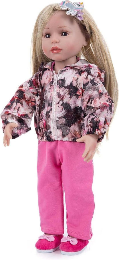 AG Doll Clothes Set, Hooded Jacket, Unicorn Hairpin, 18" Girl Dolls