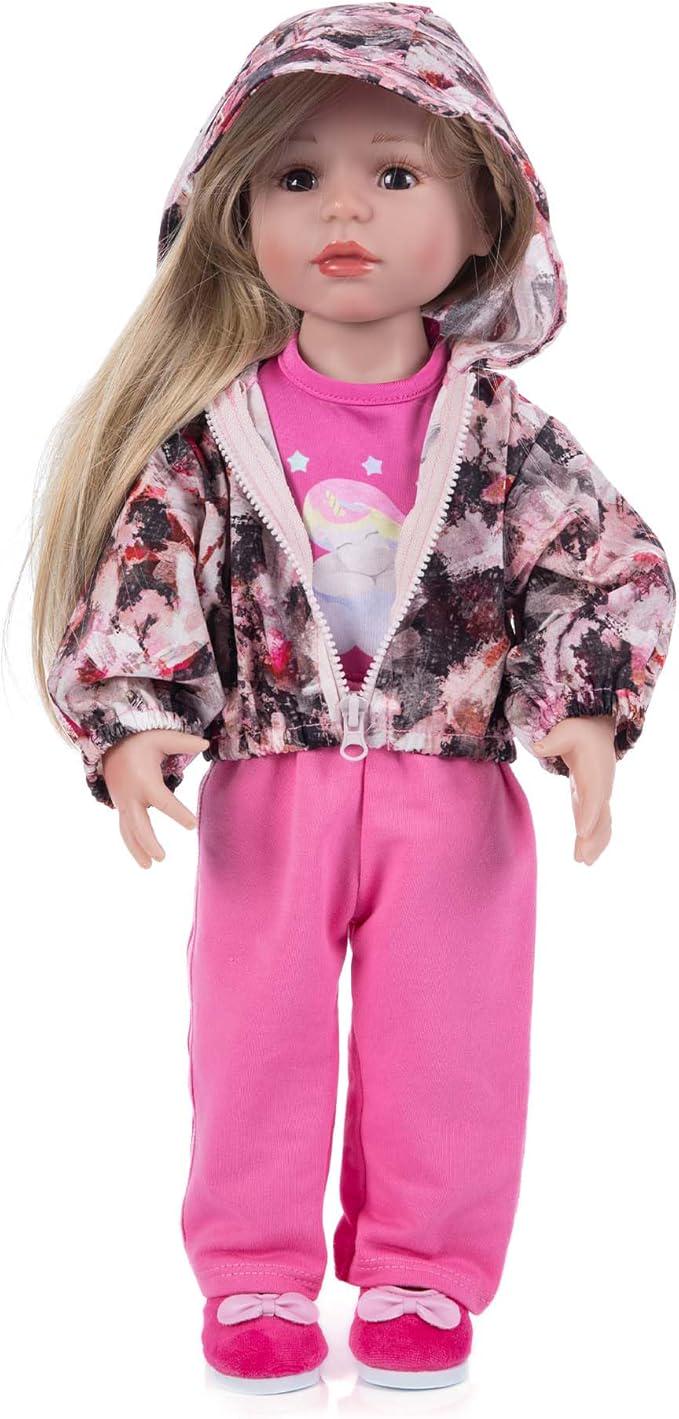 AG Doll Clothes Set, Hooded Jacket, Unicorn Hairpin, 18" Girl Dolls