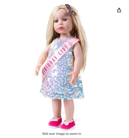 Birthday Girl Sparkle Set – 3-Piece Doll Outfit