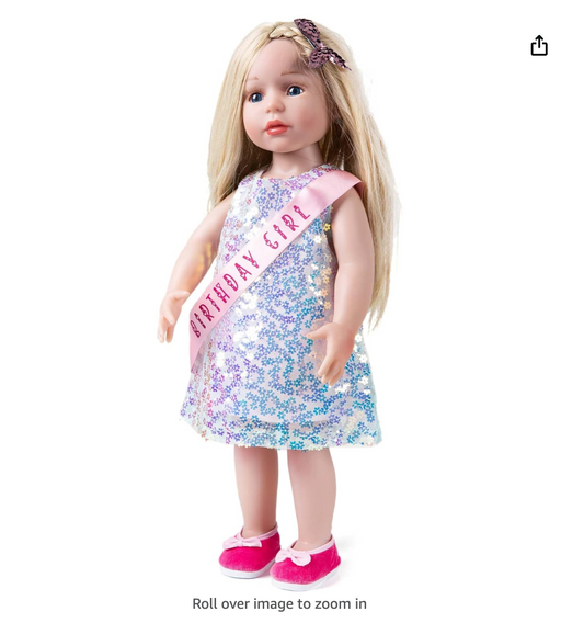 Birthday Girl Sparkle Set – 3-Piece Doll Outfit