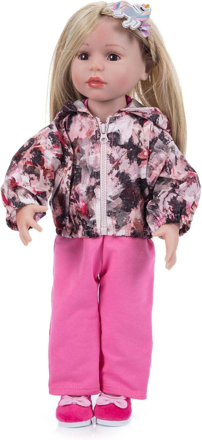 AG Doll Clothes Set, Hooded Jacket, Unicorn Hairpin, 18" Girl Dolls