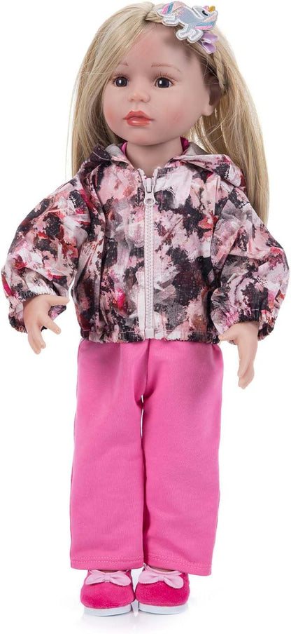 AG Doll Clothes Set, Hooded Jacket, Unicorn Hairpin, 18" Girl Dolls