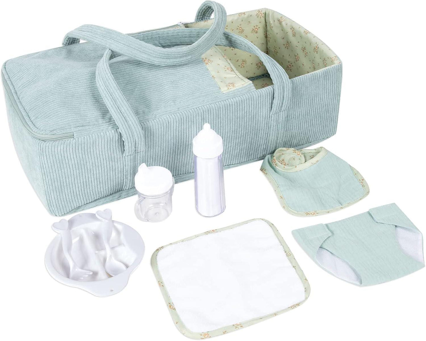 Doll Carrier Crib Set, Feeding Accessories, Fits 16-18 Inch Dolls