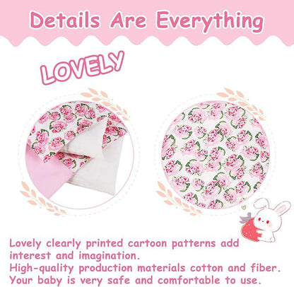 Doll Bedding Set, Reversible Floral Print, Fits 18 Inch Dolls