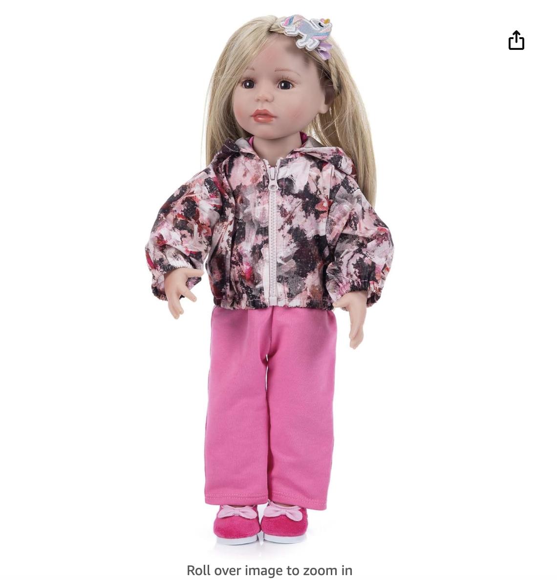 AG Doll Clothes Set, Hooded Jacket, Unicorn Hairpin, 18" Girl Dolls